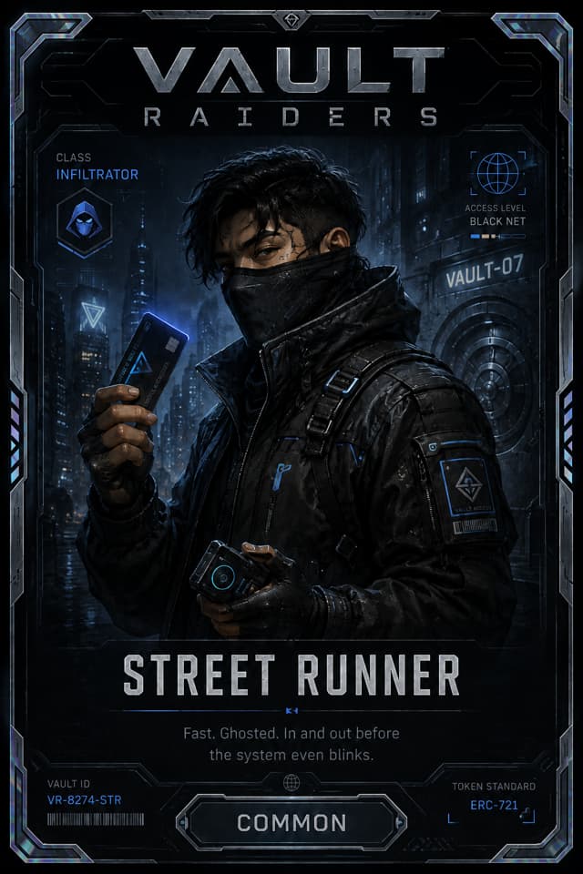 Street Runner, a VAULT RAIDERS Infiltrator