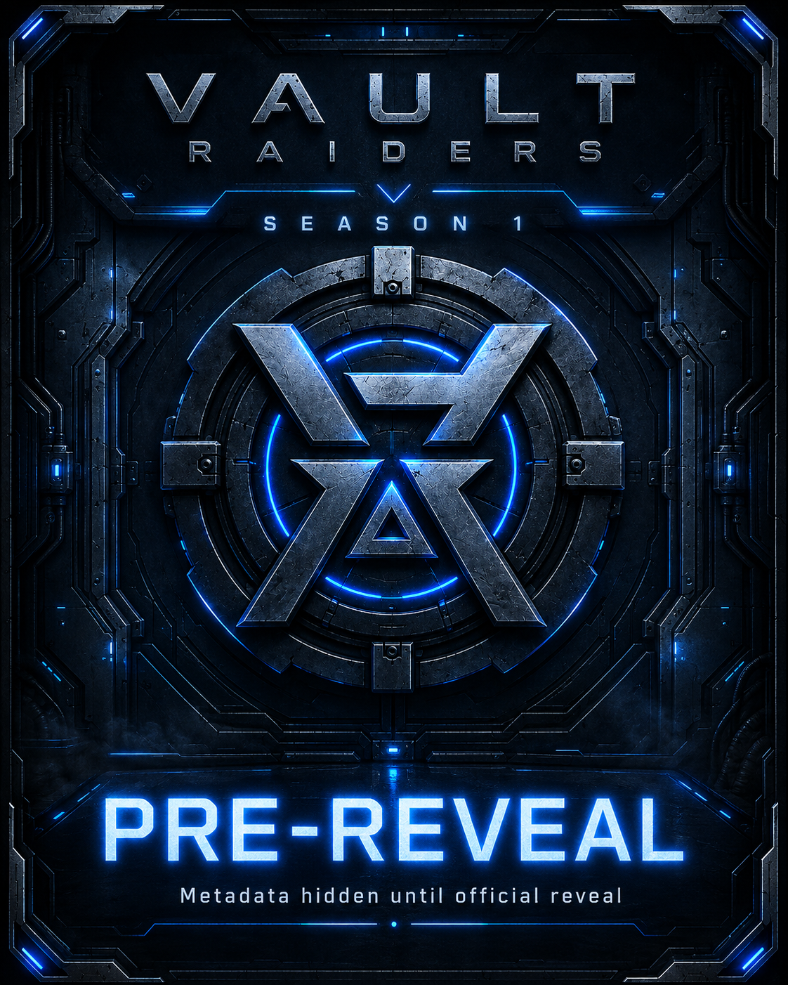 Vault Raiders Season 1 official blue pre-reveal artwork
